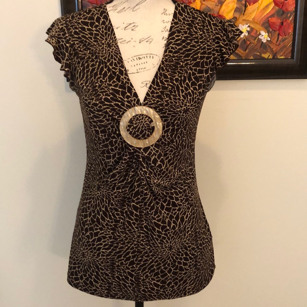 Creative Design Works leopard blouse - Picture 2 of 8